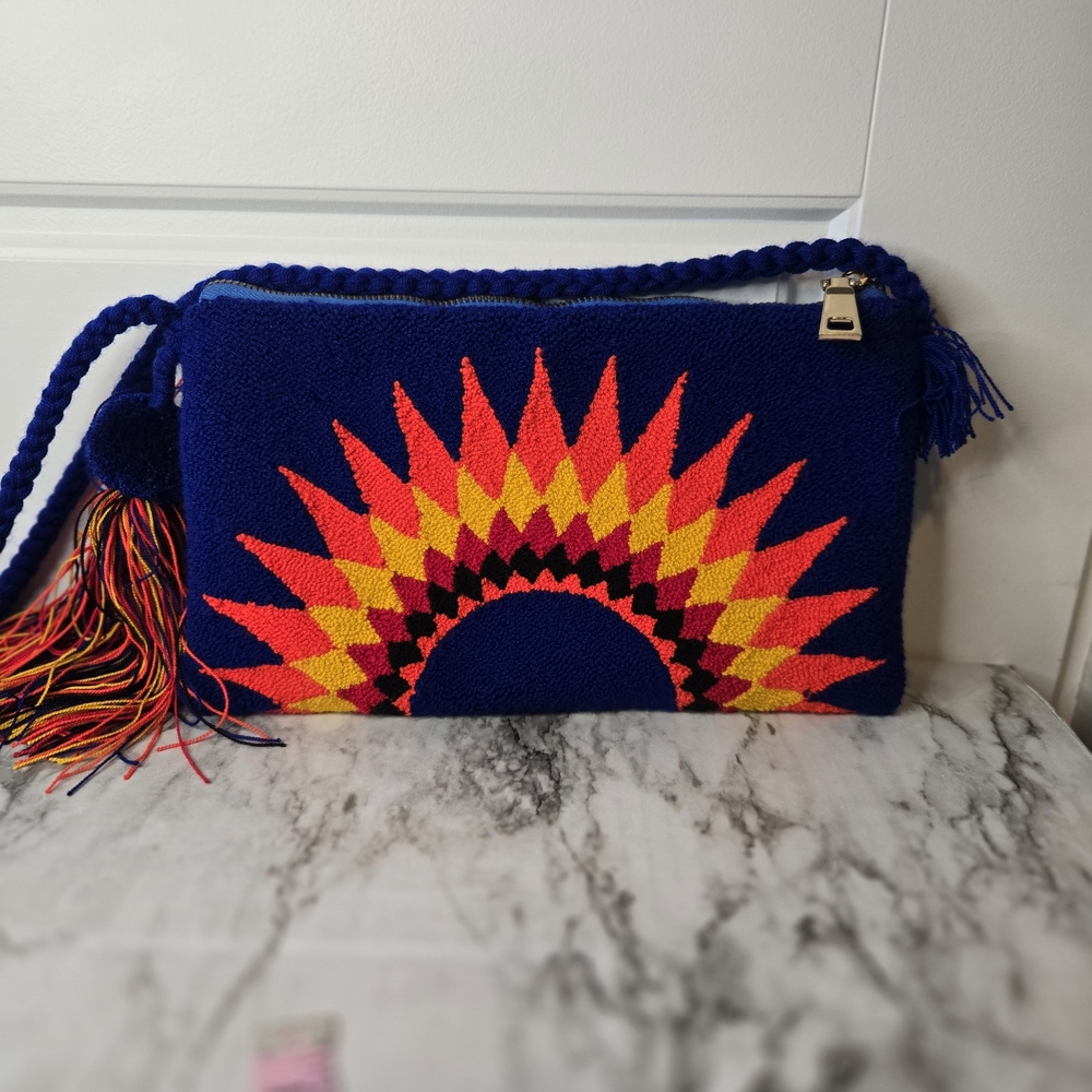 Colorful Sunburst Pattern Women Bag